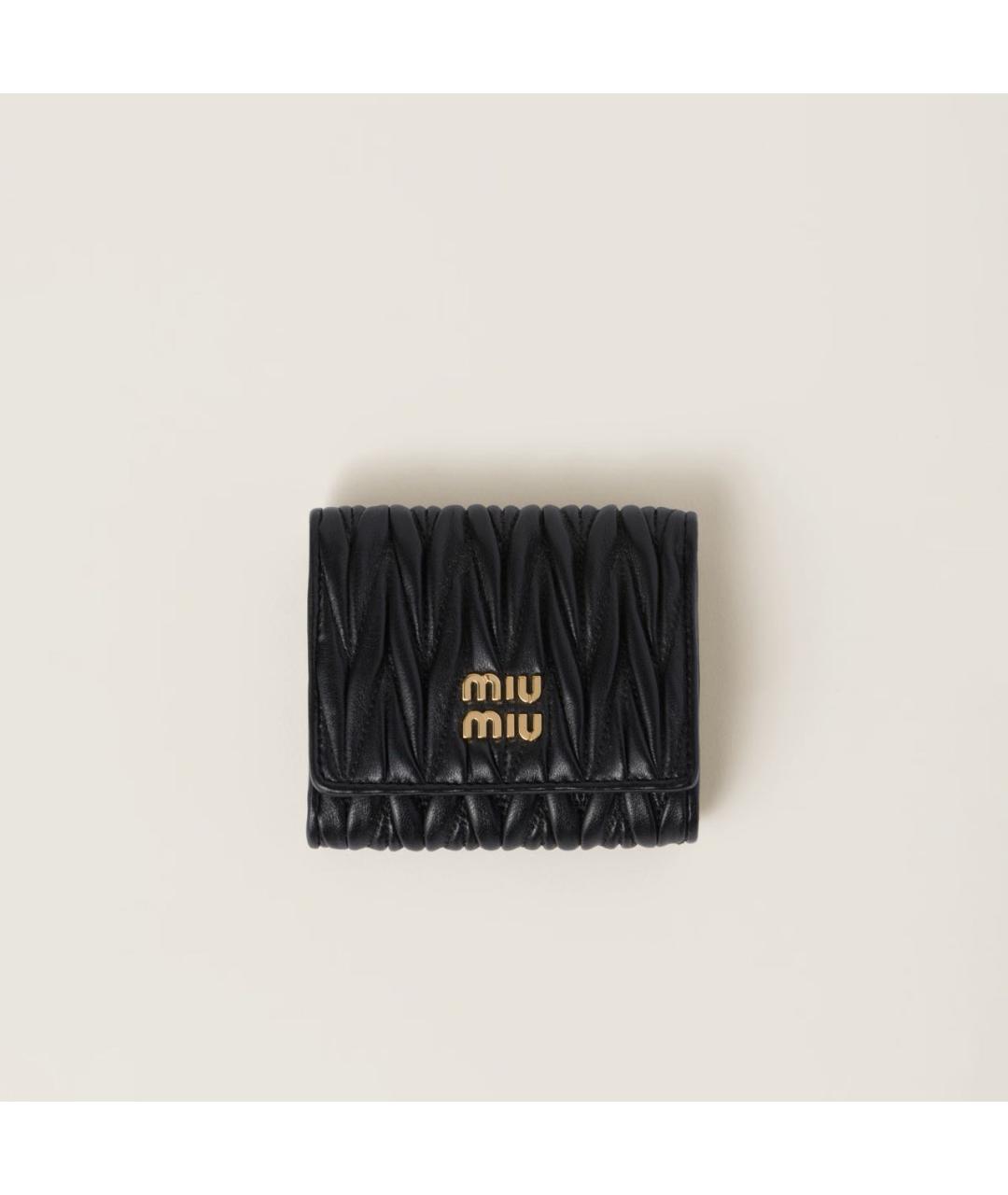 MIU MIU Черный кожаный кошелек, фото 5