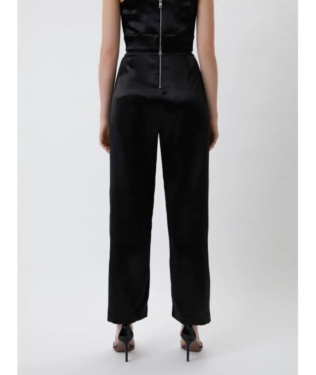 CALVIN KLEIN Черные атласные прямые брюки, фото 2