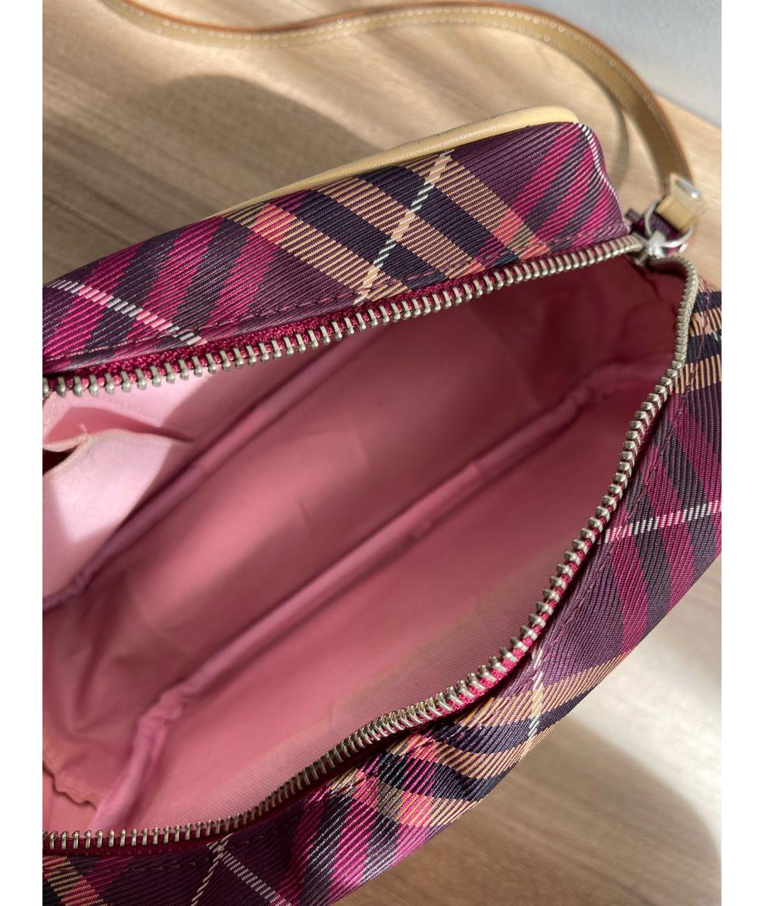 BURBERRY Фиолетовая тканевая сумка через плечо, фото 4