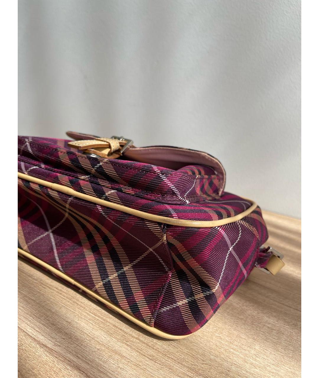 BURBERRY Фиолетовая тканевая сумка через плечо, фото 7