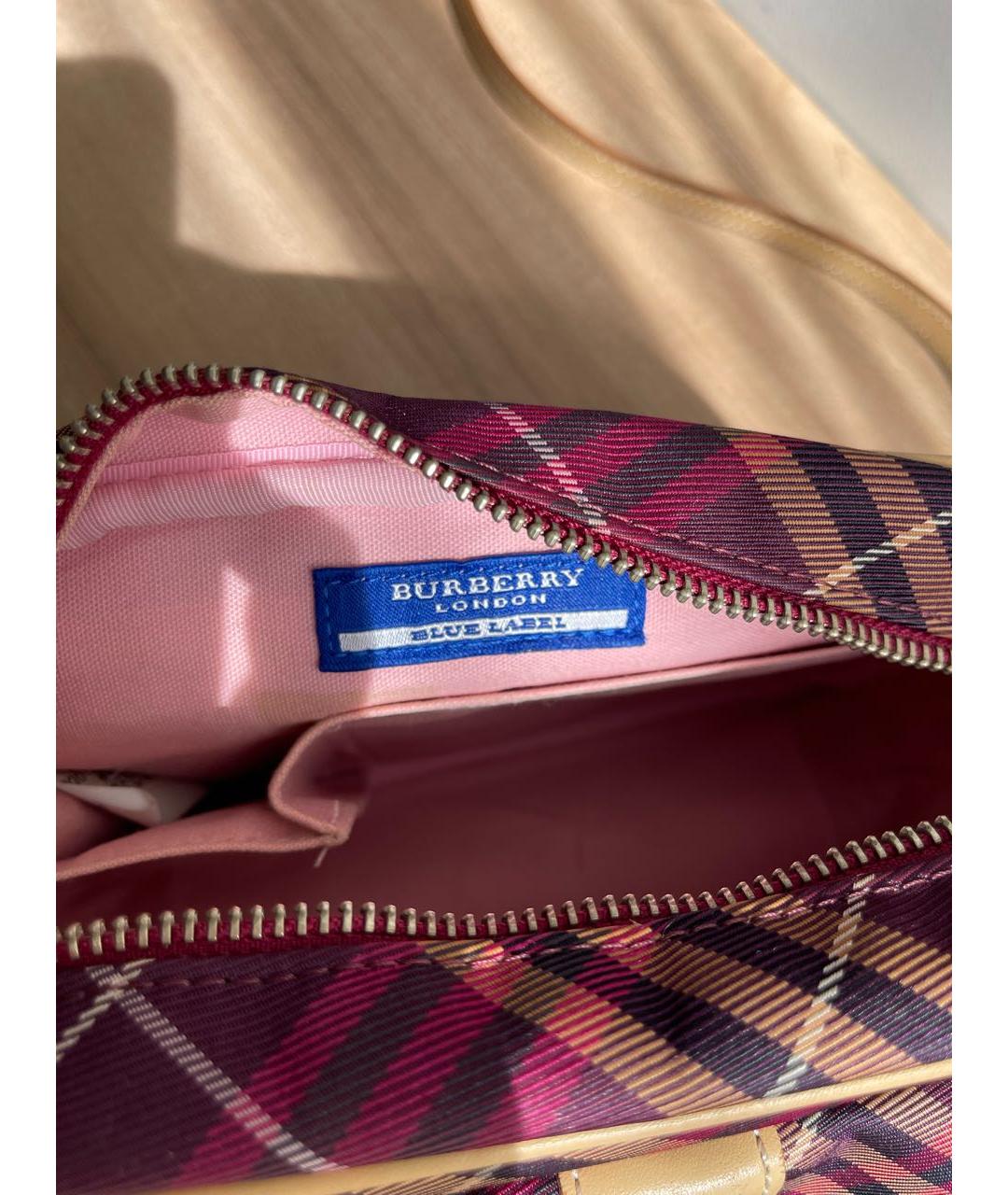 BURBERRY Фиолетовая тканевая сумка через плечо, фото 5