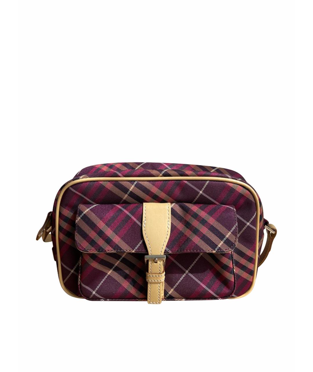 BURBERRY Фиолетовая тканевая сумка через плечо, фото 1