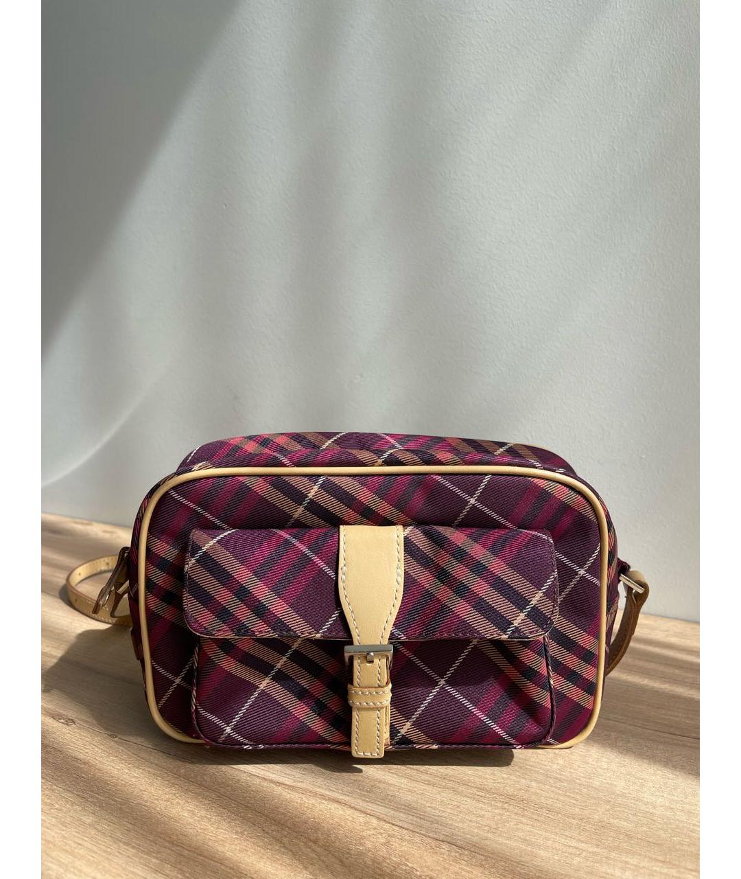 BURBERRY Фиолетовая тканевая сумка через плечо, фото 9
