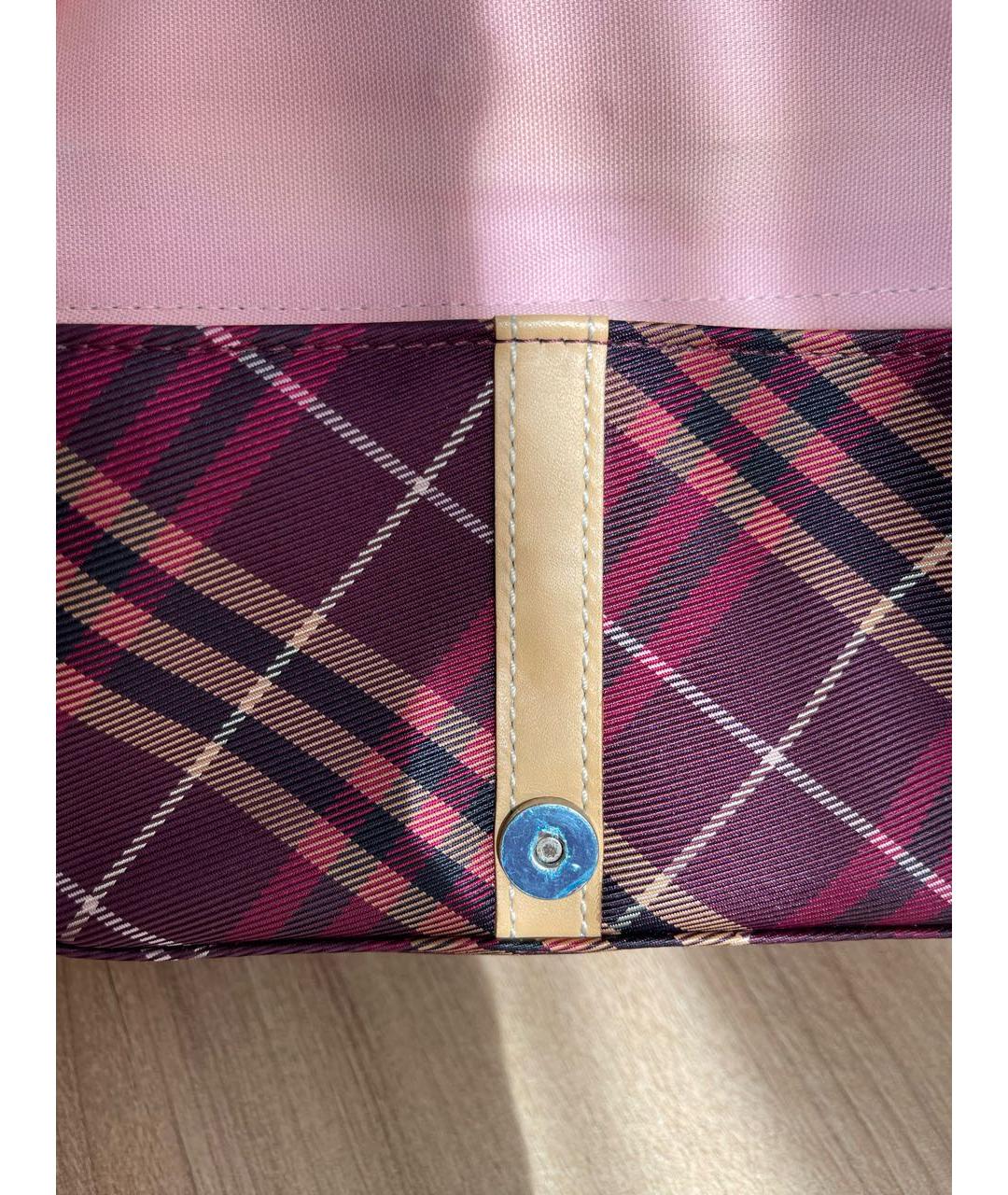 BURBERRY Фиолетовая тканевая сумка через плечо, фото 6
