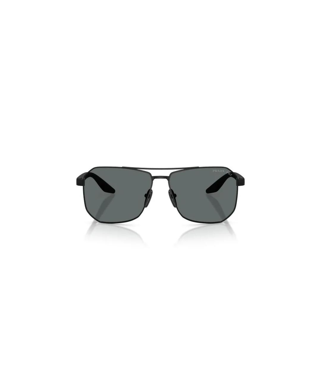 PRADA Черные металлические солнцезащитные очки, фото 2
