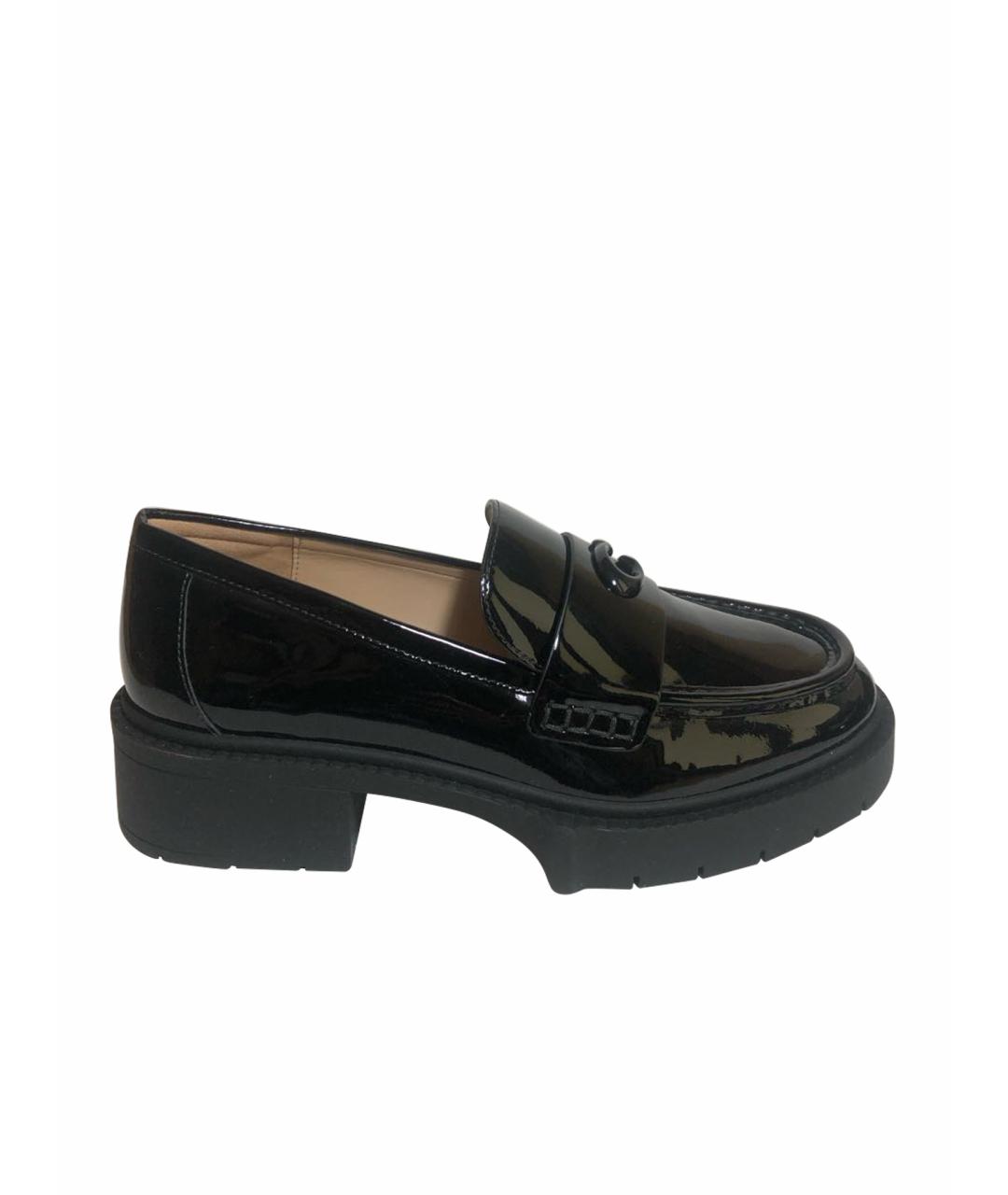 COACH Черные лоферы из лакированной кожи, фото 1