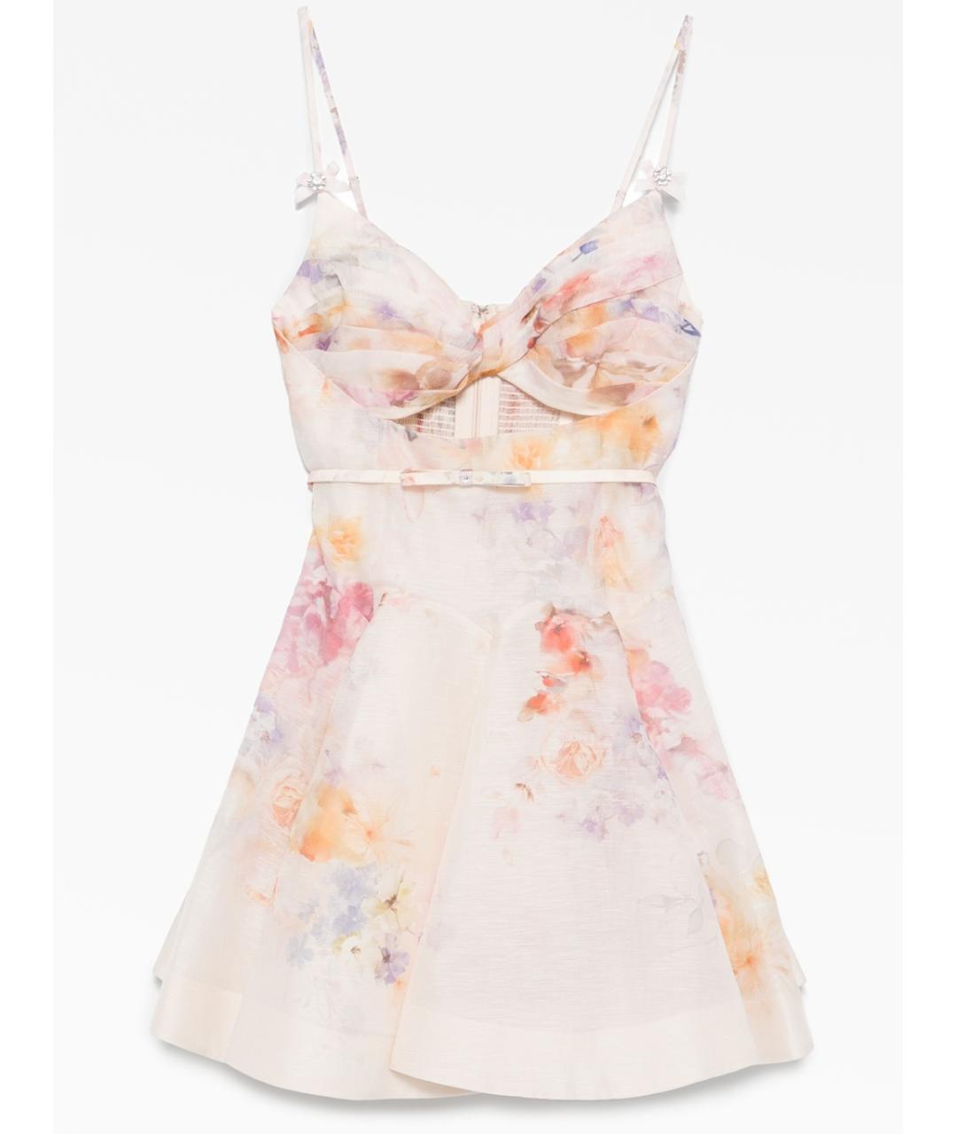ZIMMERMANN Розовое льняное платье, фото 4