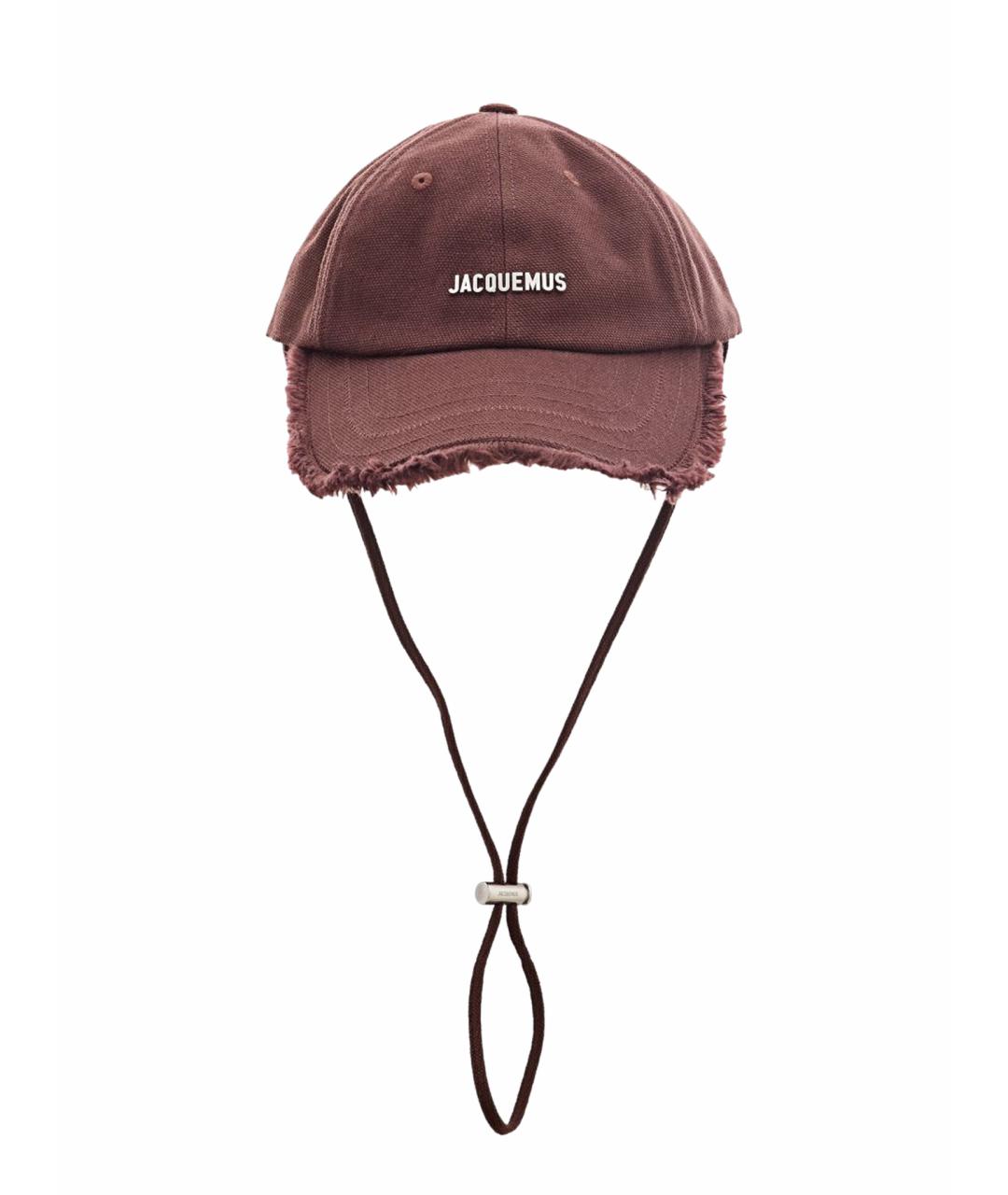 JACQUEMUS Коричневая хлопковая кепка, фото 1