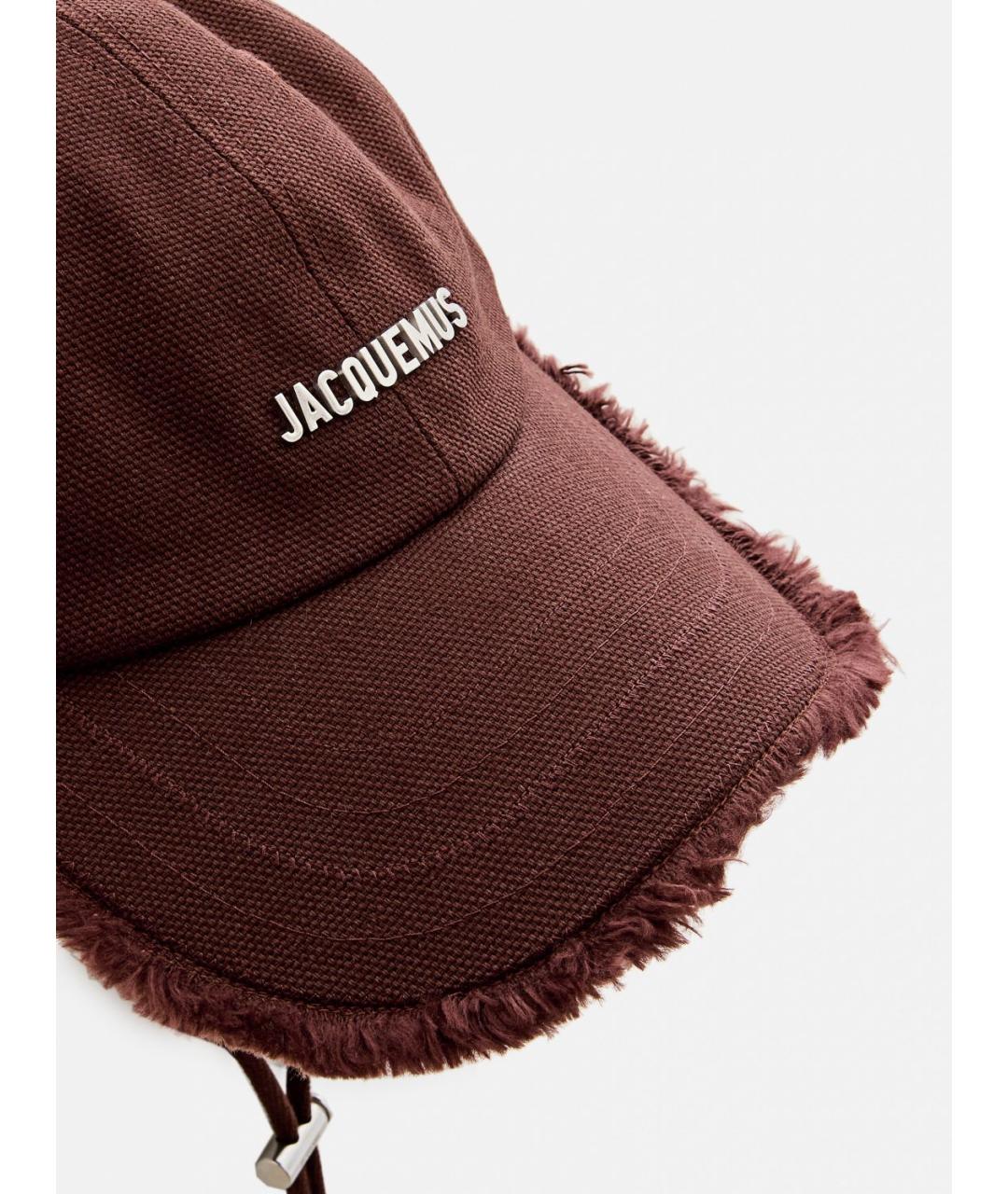 JACQUEMUS Коричневая хлопковая кепка, фото 2