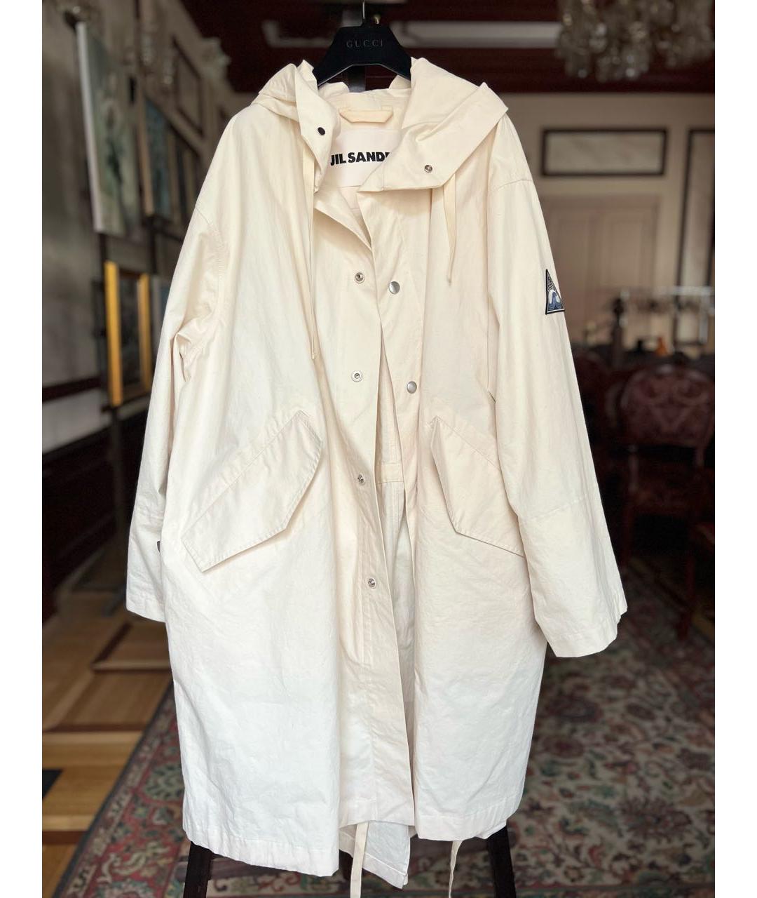 JIL SANDER Бежевая хлопковая парка, фото 9