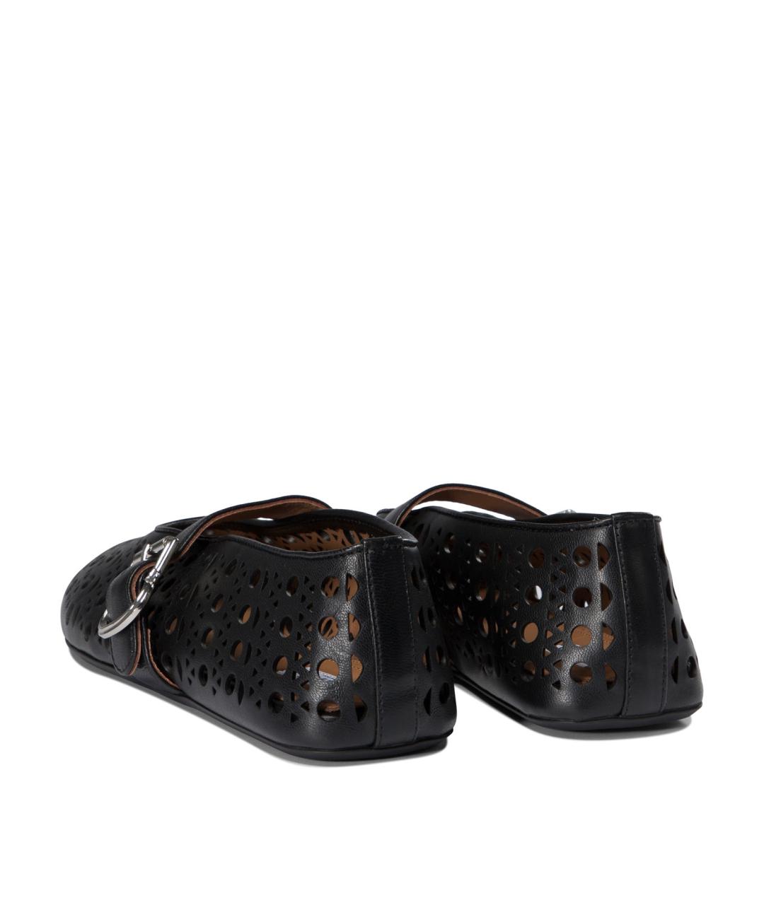 ALAIA Черные кожаные балетки, фото 4