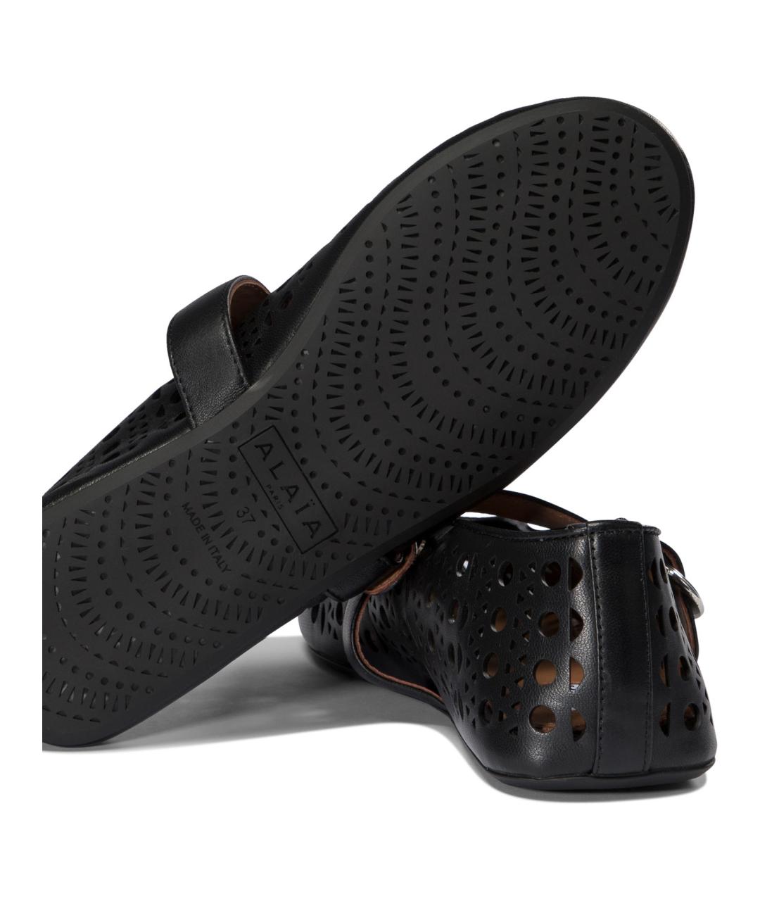 ALAIA Черные кожаные балетки, фото 5