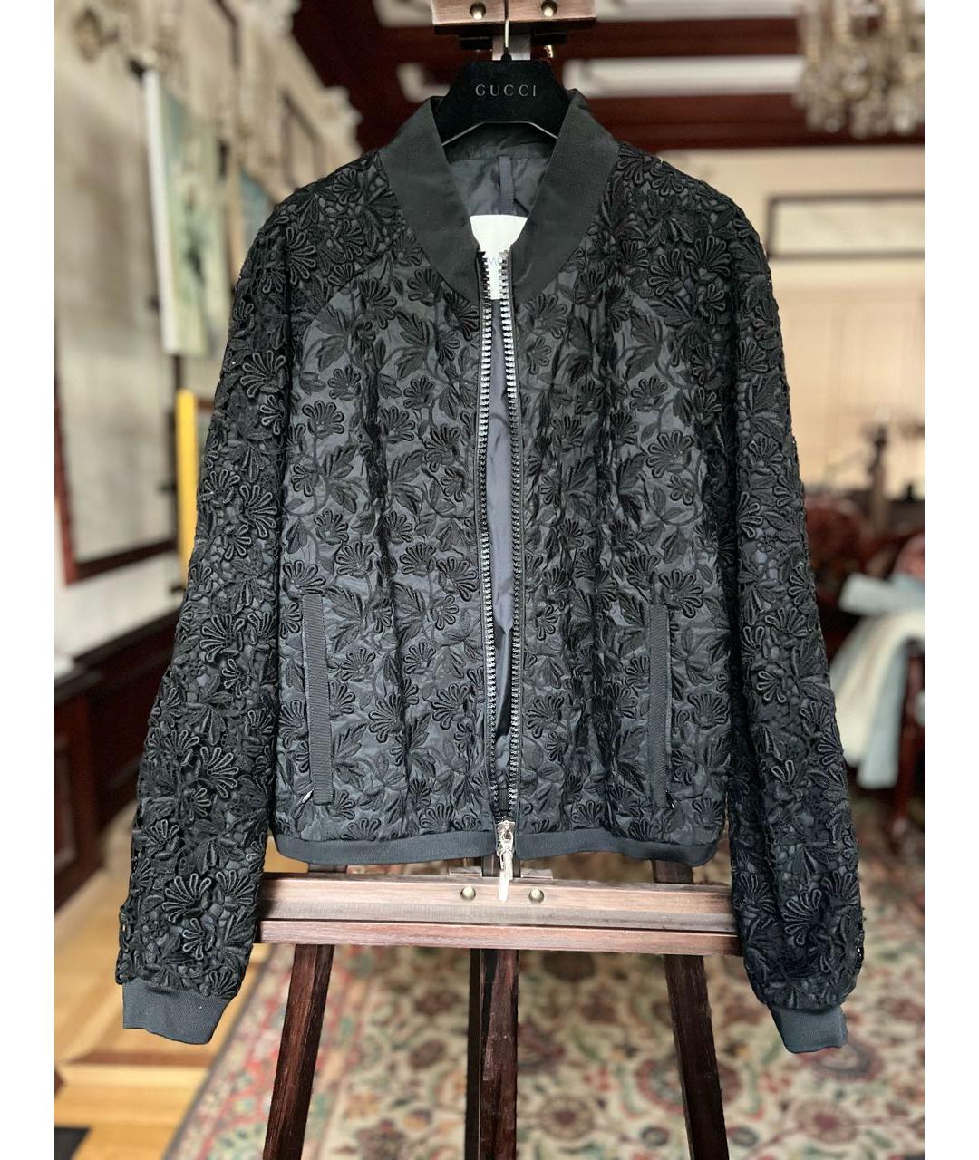 MONCLER Черная кружевная куртка, фото 9
