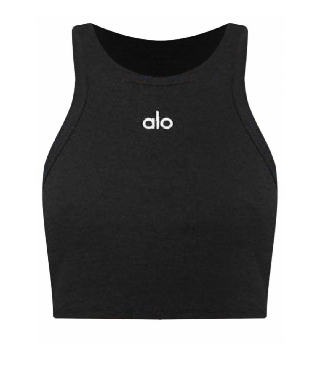 ALO YOGA Черная майка, фото 1