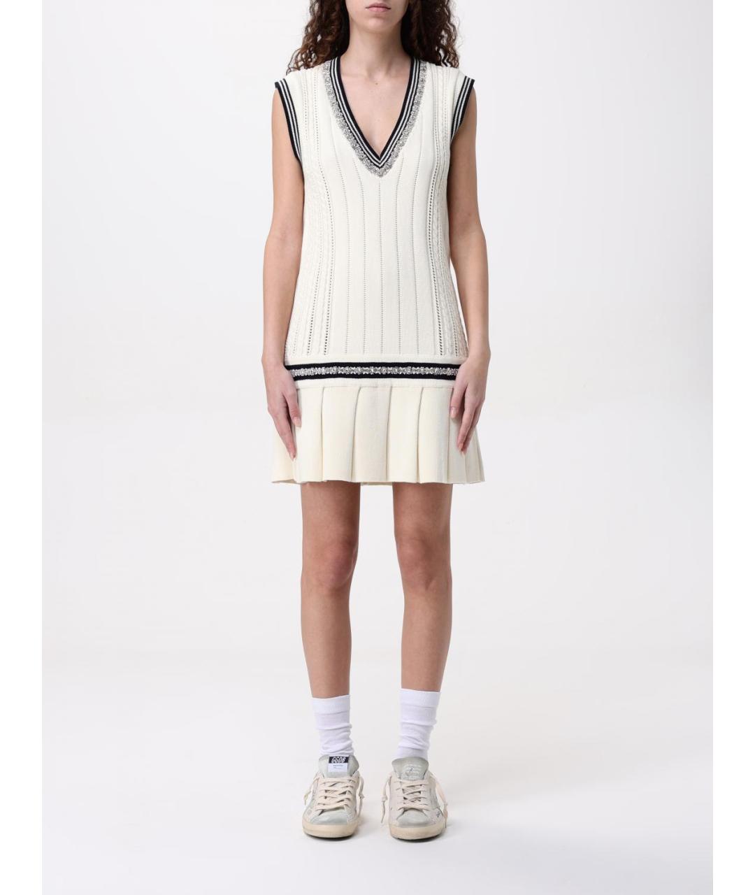 GOLDEN GOOSE DELUXE BRAND Белое повседневное платье, фото 2