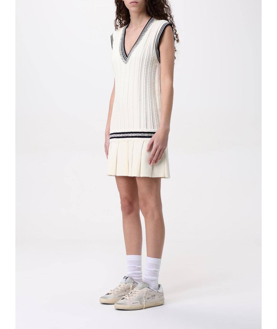 GOLDEN GOOSE DELUXE BRAND Белое повседневное платье, фото 4