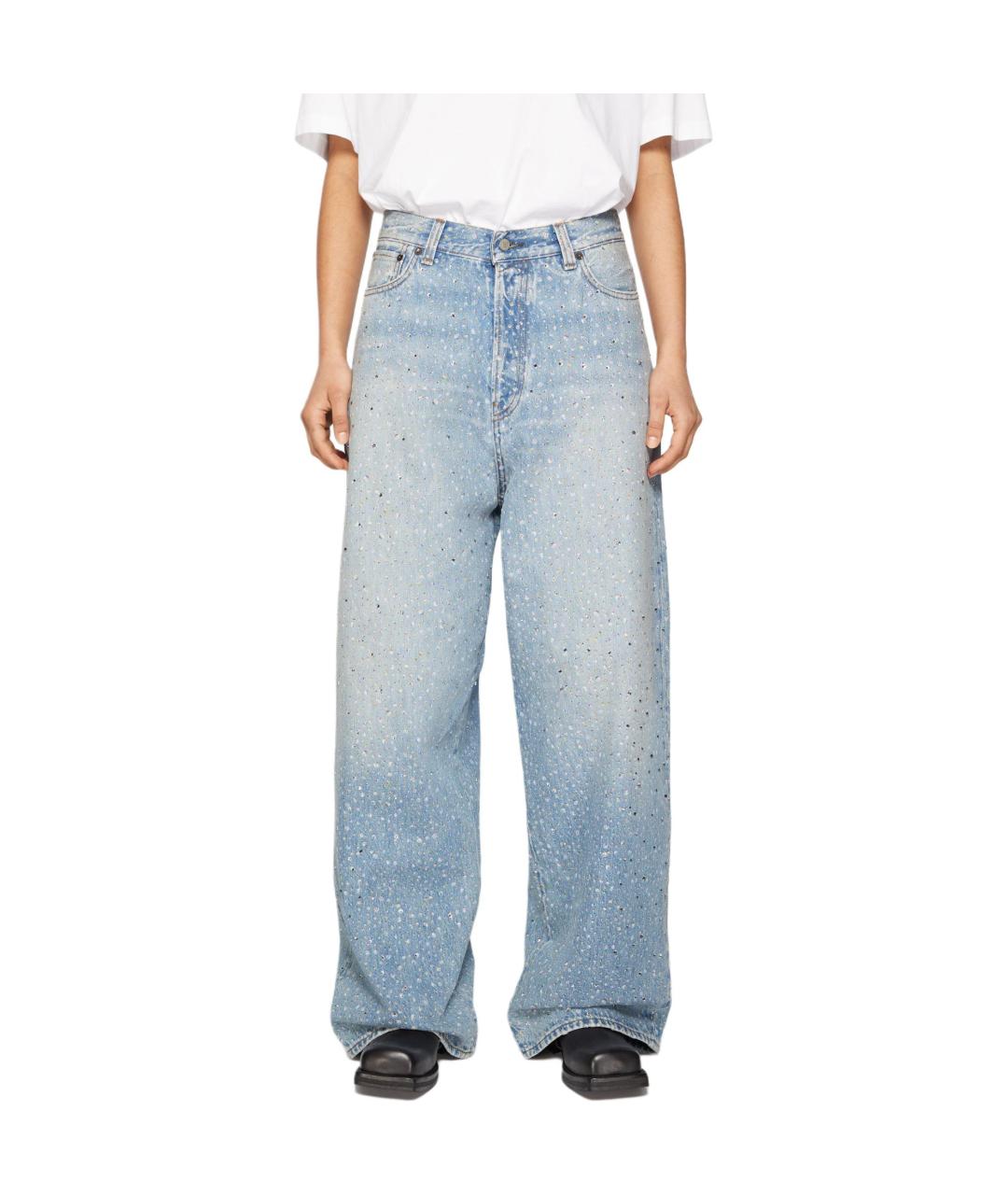 ACNE STUDIOS Голубые прямые джинсы, фото 2