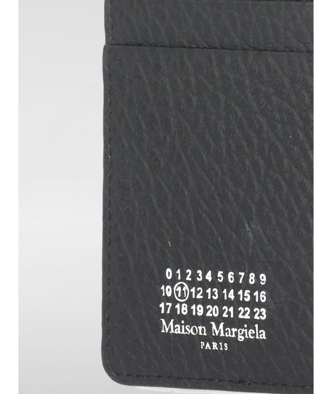 MAISON MARGIELA Черный кожаный кардхолдер, фото 3