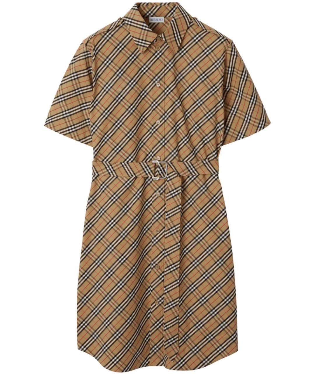 BURBERRY Бежевое повседневное платье, фото 1