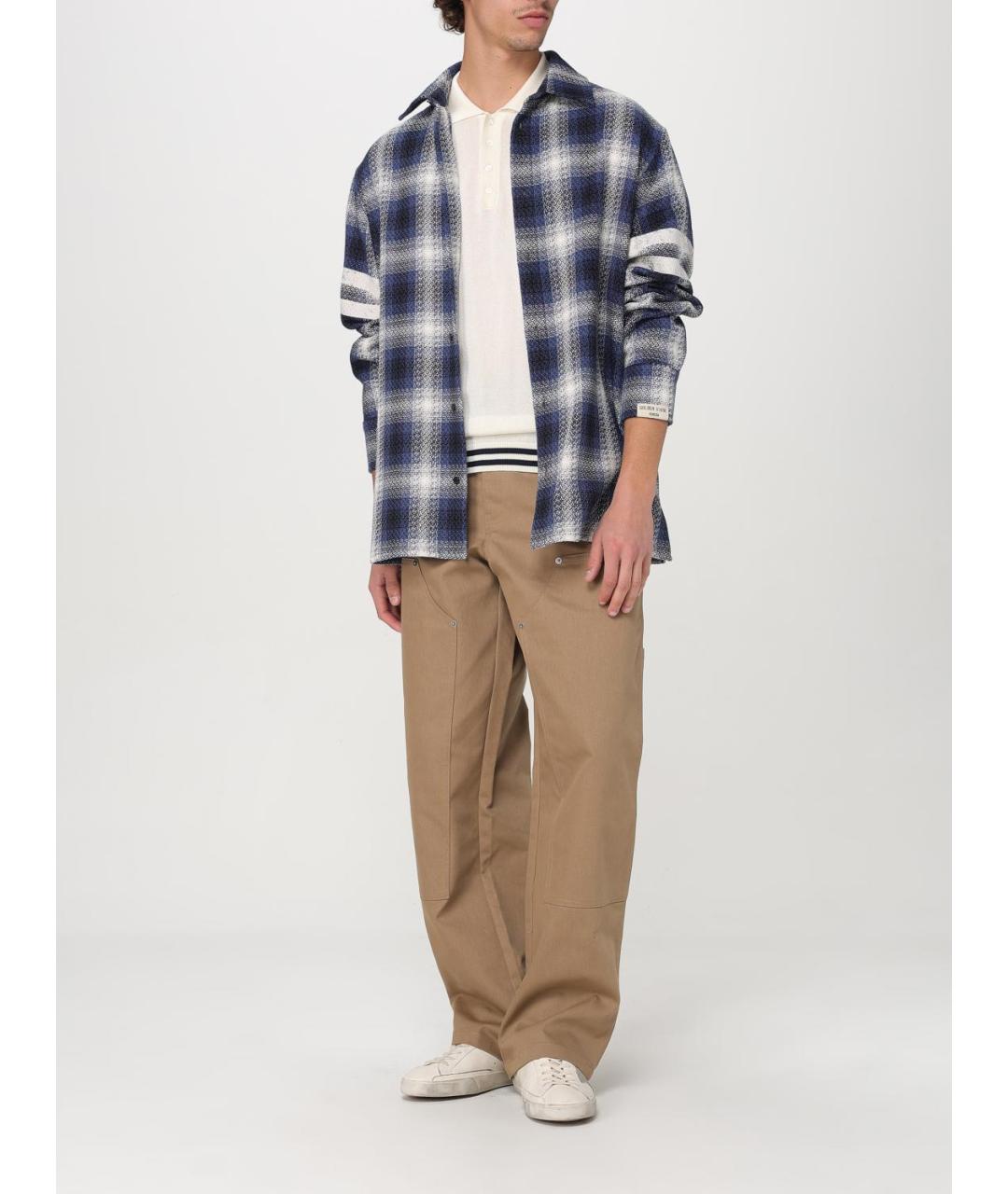 GOLDEN GOOSE DELUXE BRAND Синяя хлопковая кэжуал рубашка, фото 3