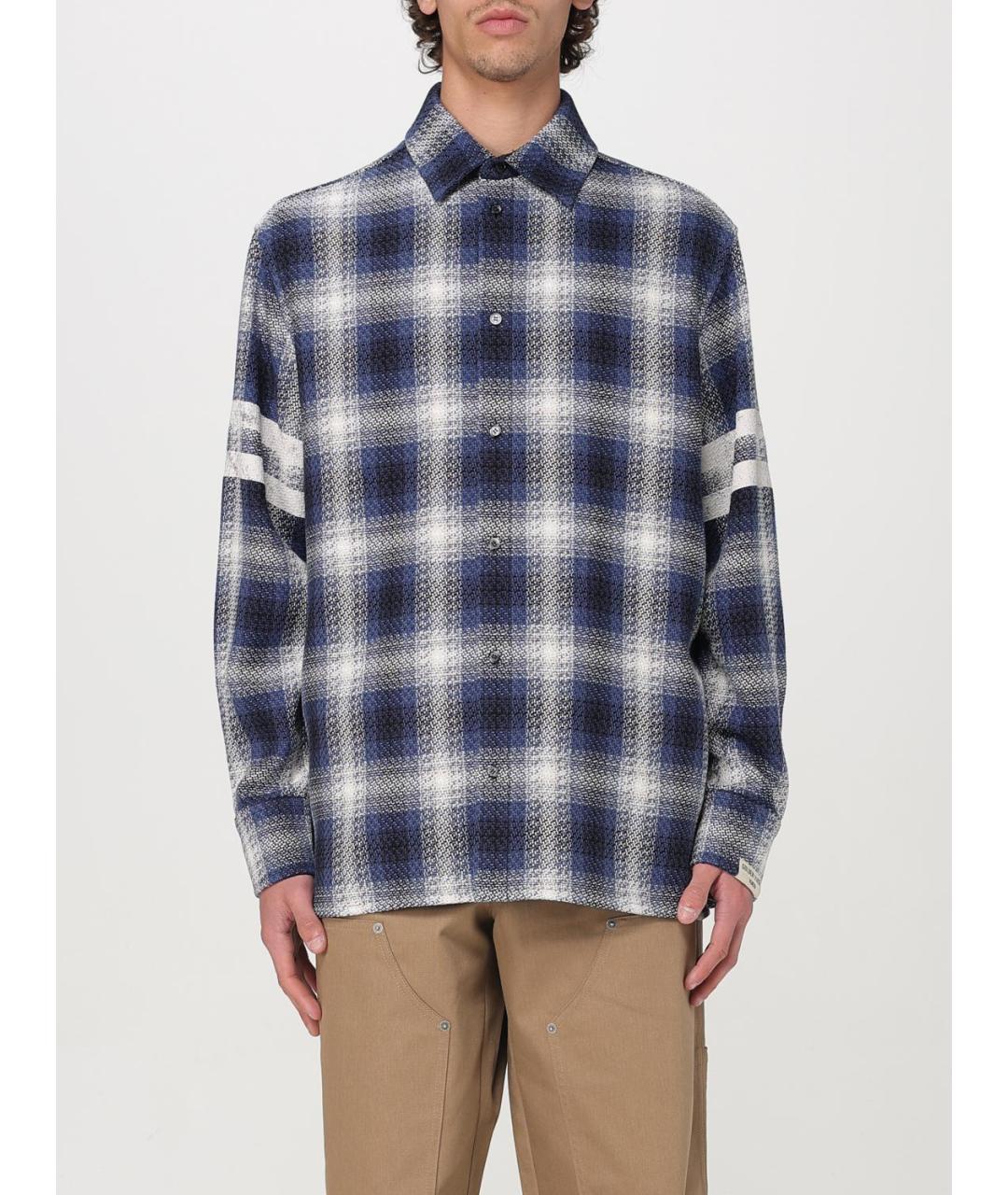 GOLDEN GOOSE DELUXE BRAND Синяя хлопковая кэжуал рубашка, фото 2