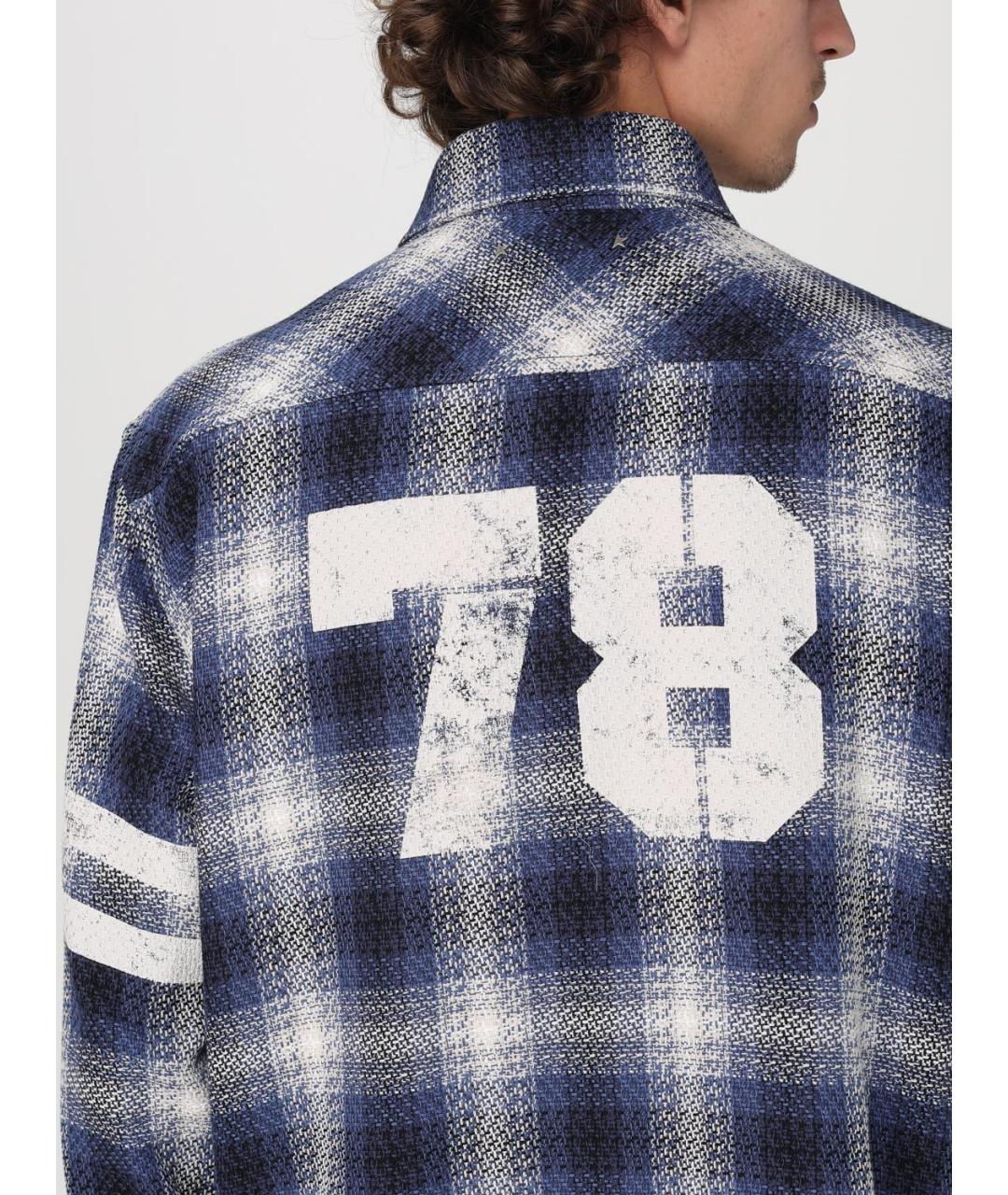 GOLDEN GOOSE DELUXE BRAND Синяя хлопковая кэжуал рубашка, фото 6