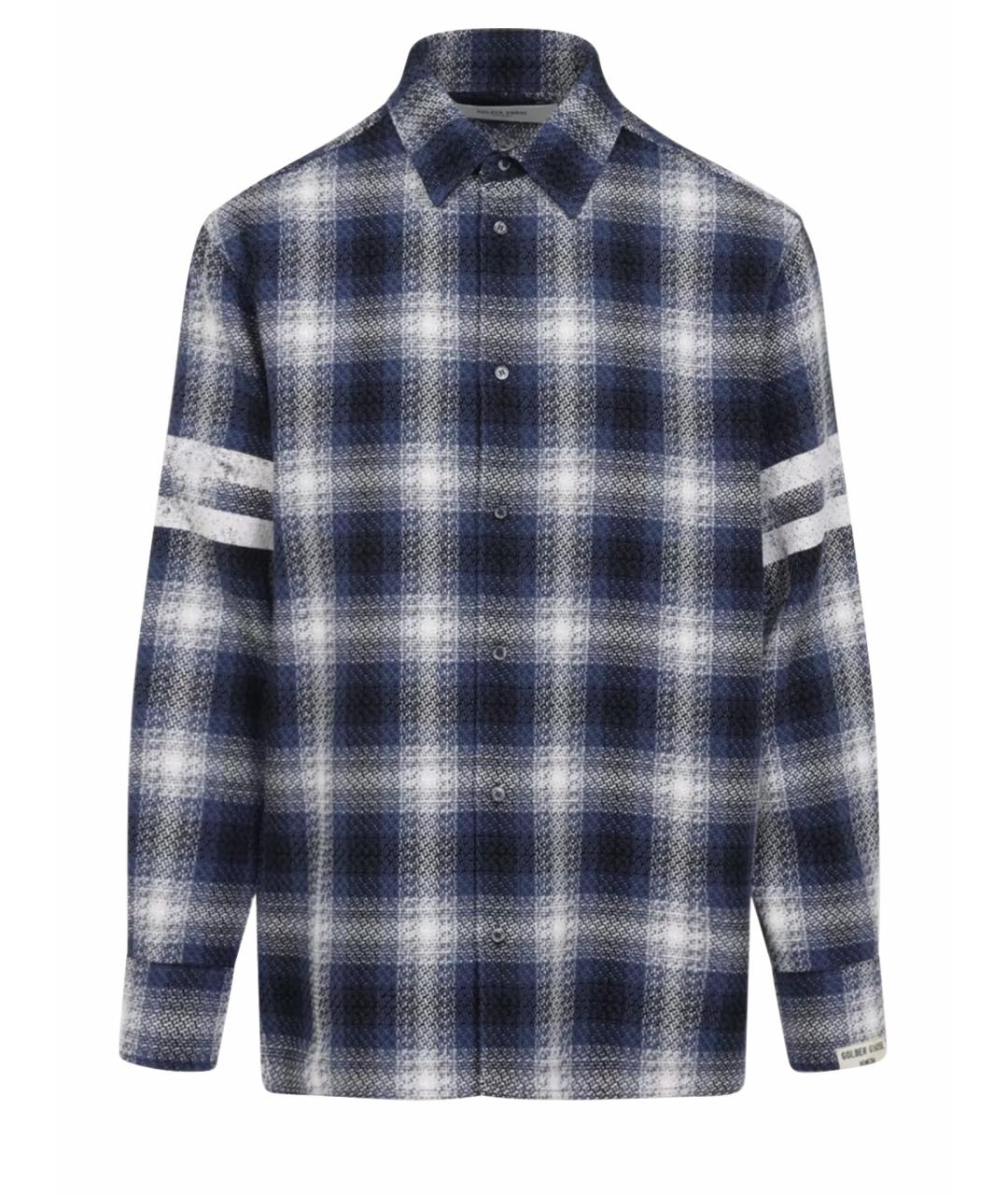 GOLDEN GOOSE DELUXE BRAND Синяя хлопковая кэжуал рубашка, фото 1
