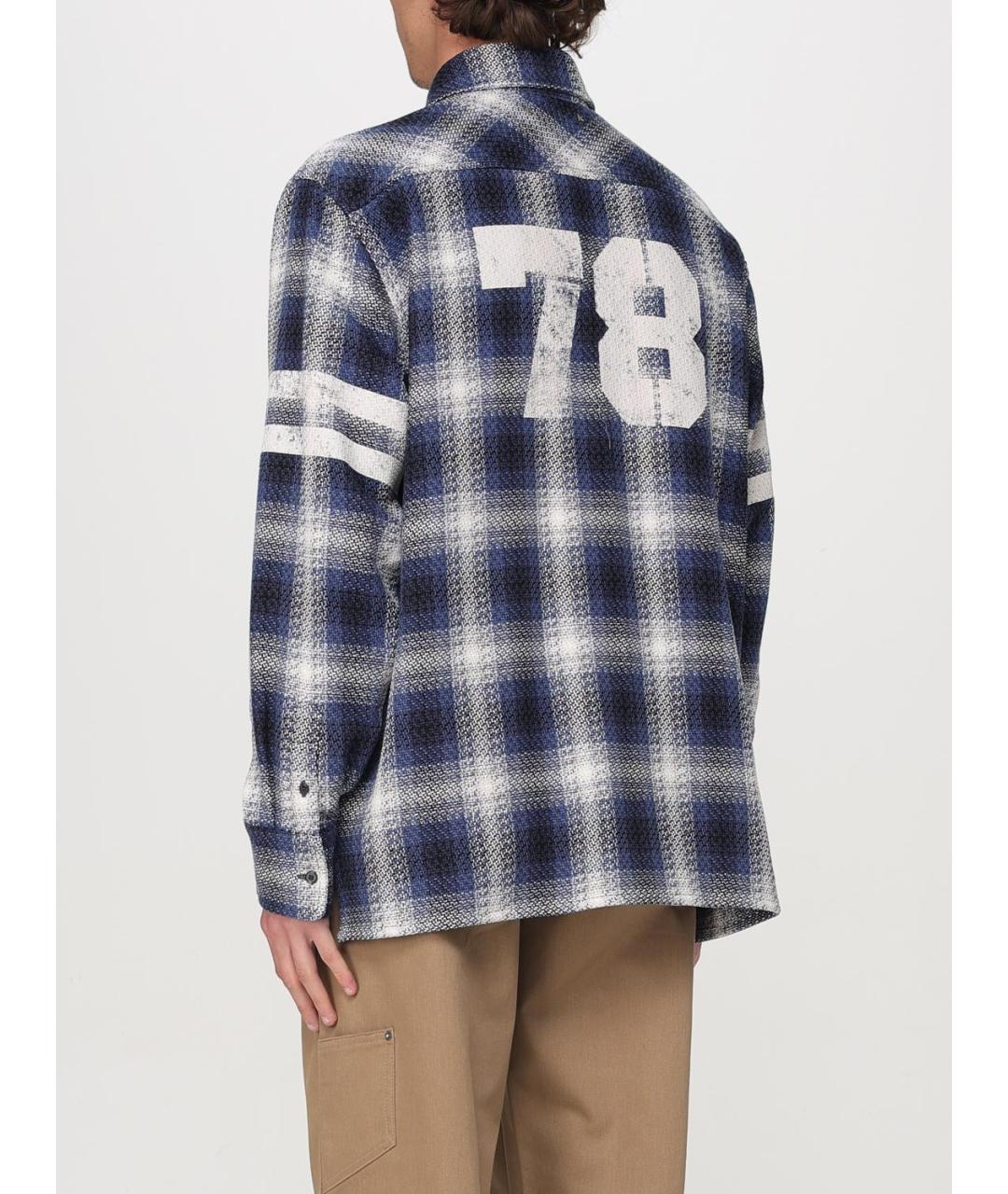 GOLDEN GOOSE DELUXE BRAND Синяя хлопковая кэжуал рубашка, фото 4