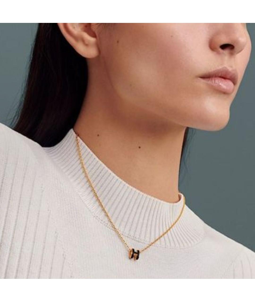 HERMES Черная металлическая подвеска, фото 4