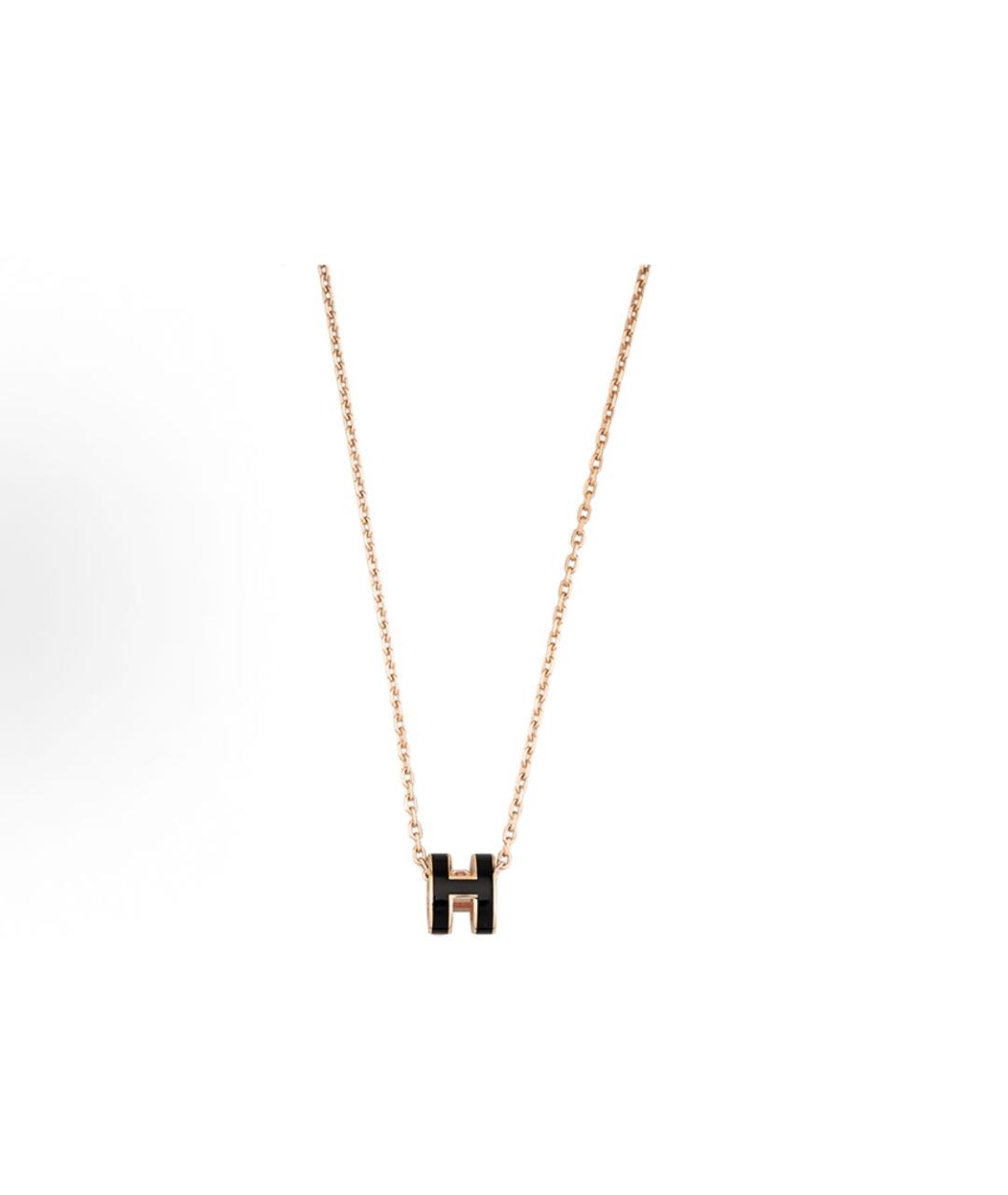 HERMES Черная металлическая подвеска, фото 5