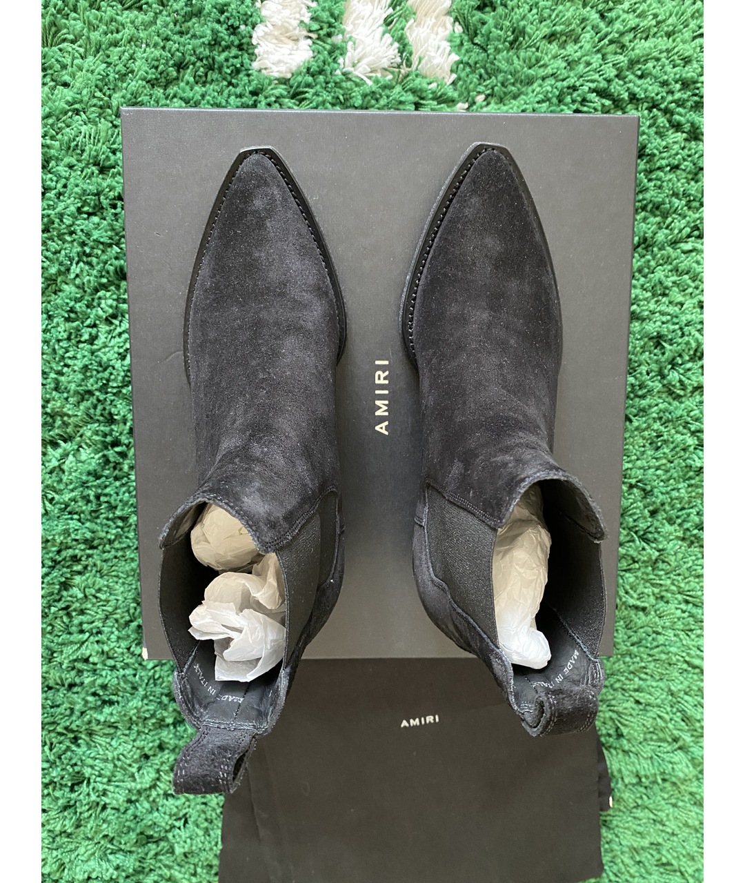 AMIRI Черные замшевые высокие ботинки, фото 3