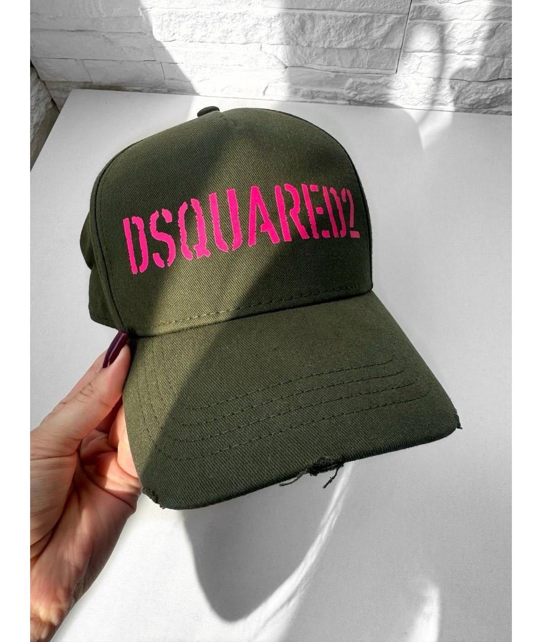 DSQUARED2 Хаки хлопковая кепка, фото 5