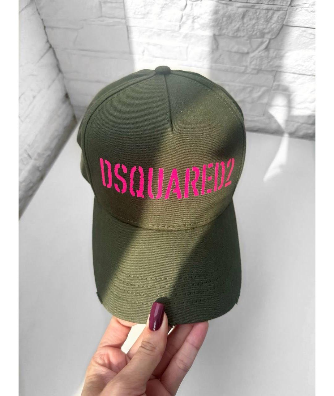 DSQUARED2 Хаки хлопковая кепка, фото 2