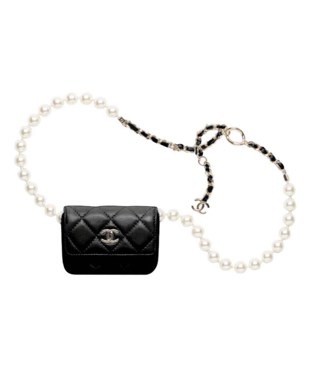 CHANEL Черная кожаная поясная сумка, фото 4