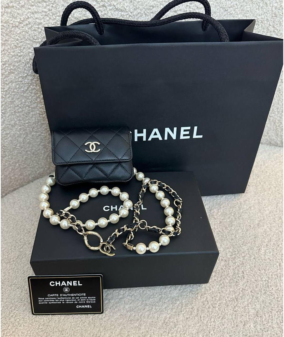 CHANEL Черная кожаная поясная сумка, фото 2