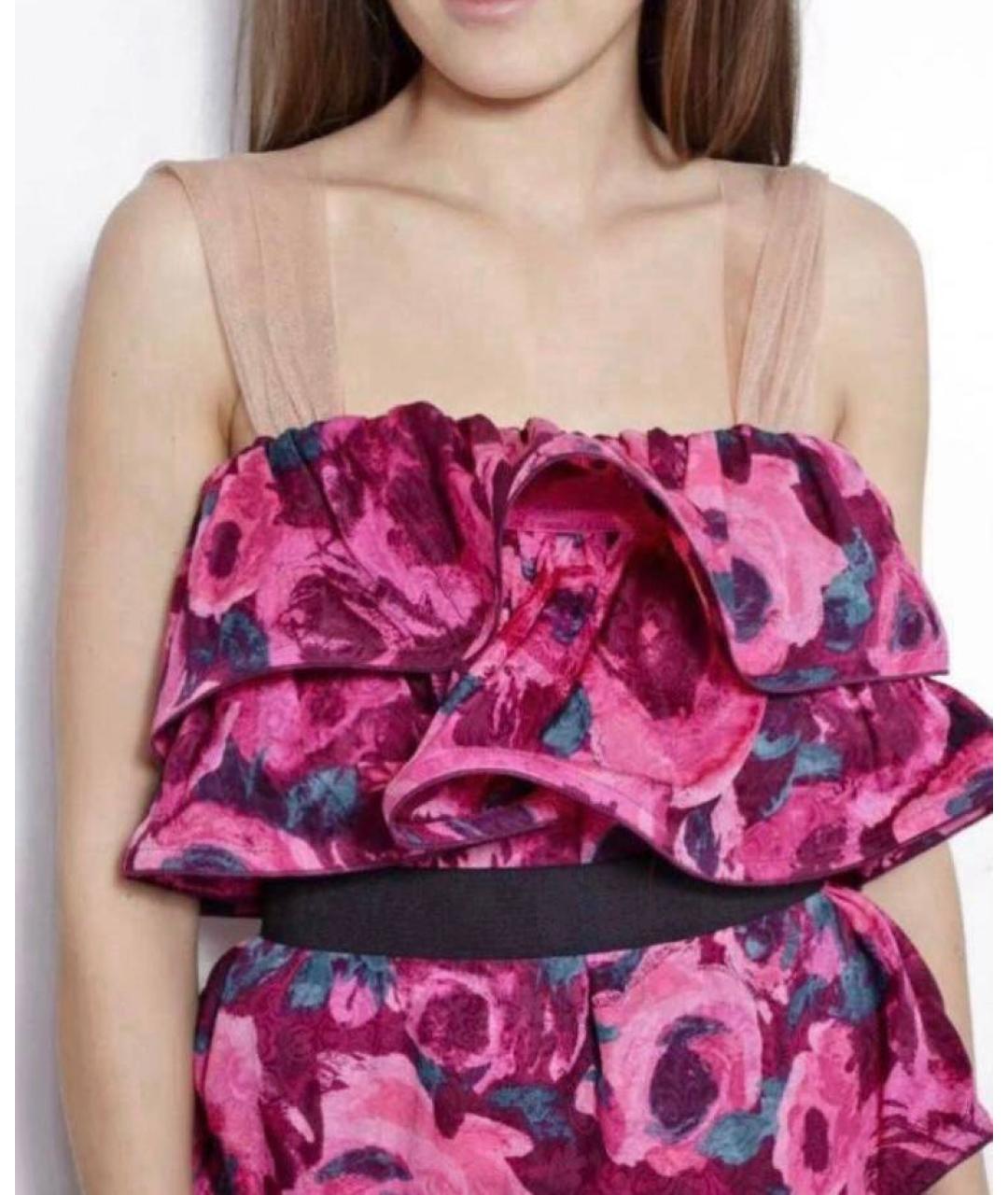 LANVIN Фуксия шелковое коктейльное платье, фото 7