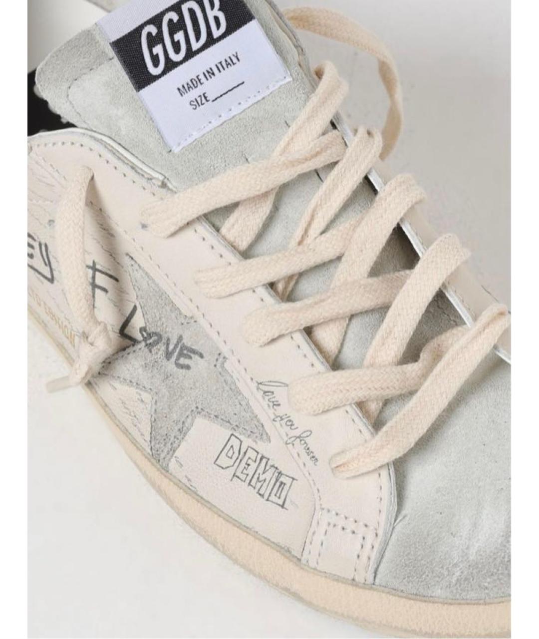 GOLDEN GOOSE DELUXE BRAND Белые замшевые кеды, фото 3