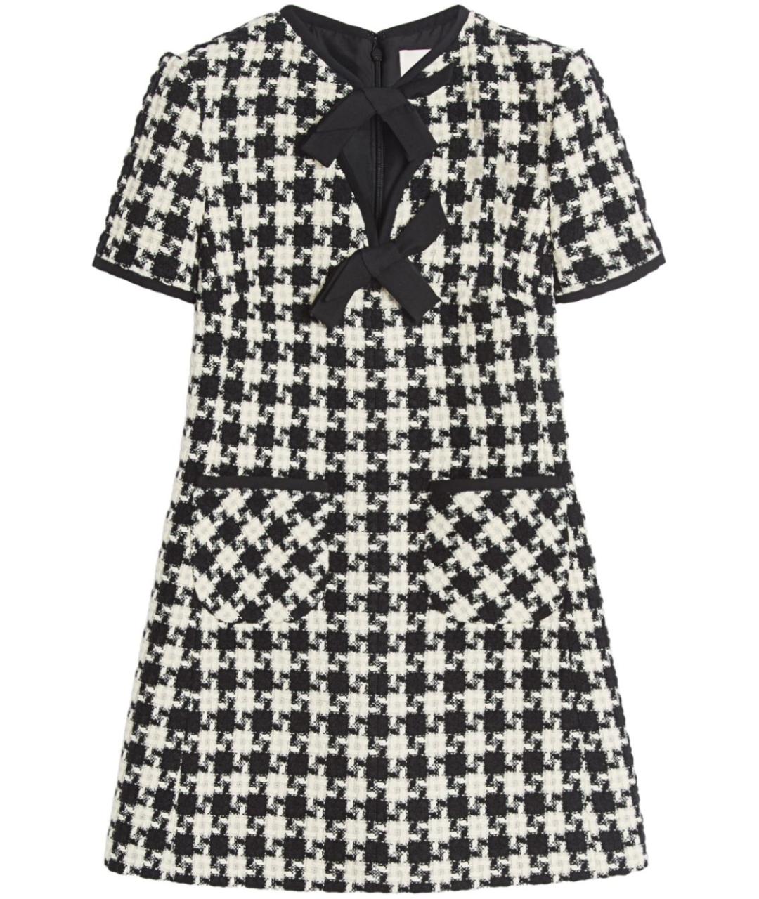 VALENTINO Черное шерстяное повседневное платье, фото 1