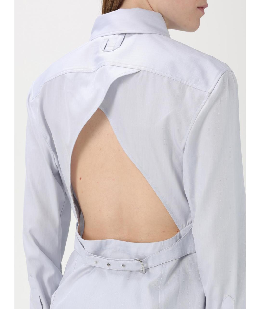 JACQUEMUS Серая хлопко-эластановая рубашка, фото 6