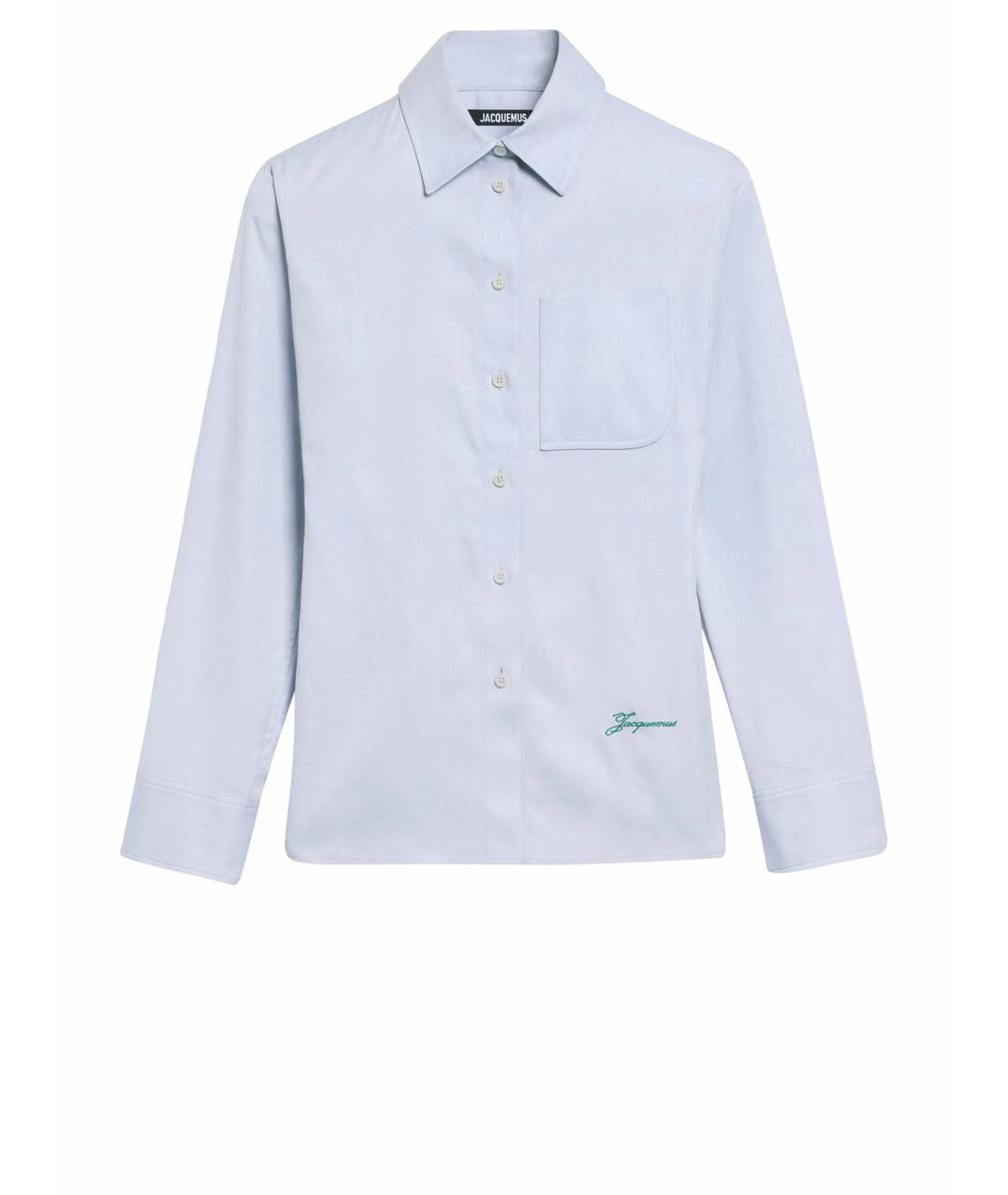 JACQUEMUS Серая хлопко-эластановая рубашка, фото 1