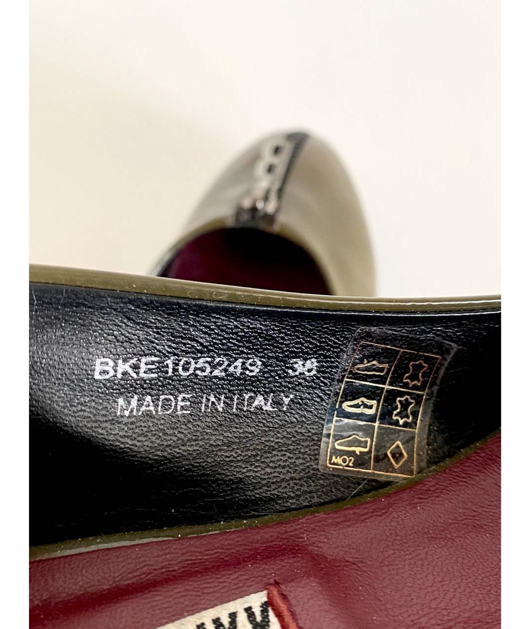 BIKKEMBERGS Хаки балетки из лакированной кожи, фото 7
