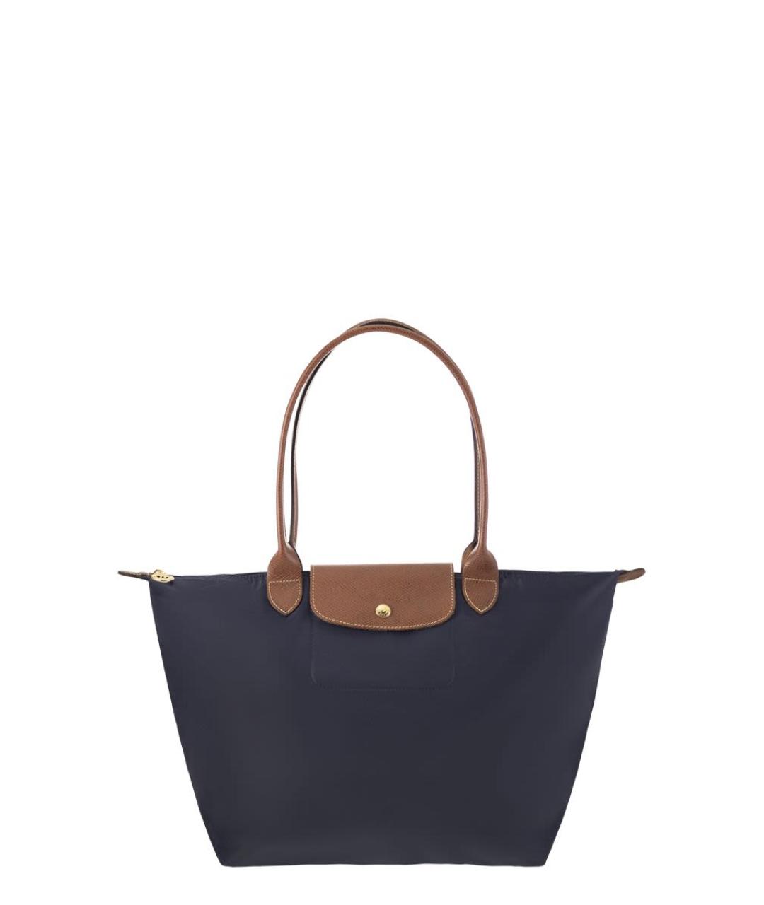 LONGCHAMP Темно-синяя тканевая сумка через плечо, фото 1