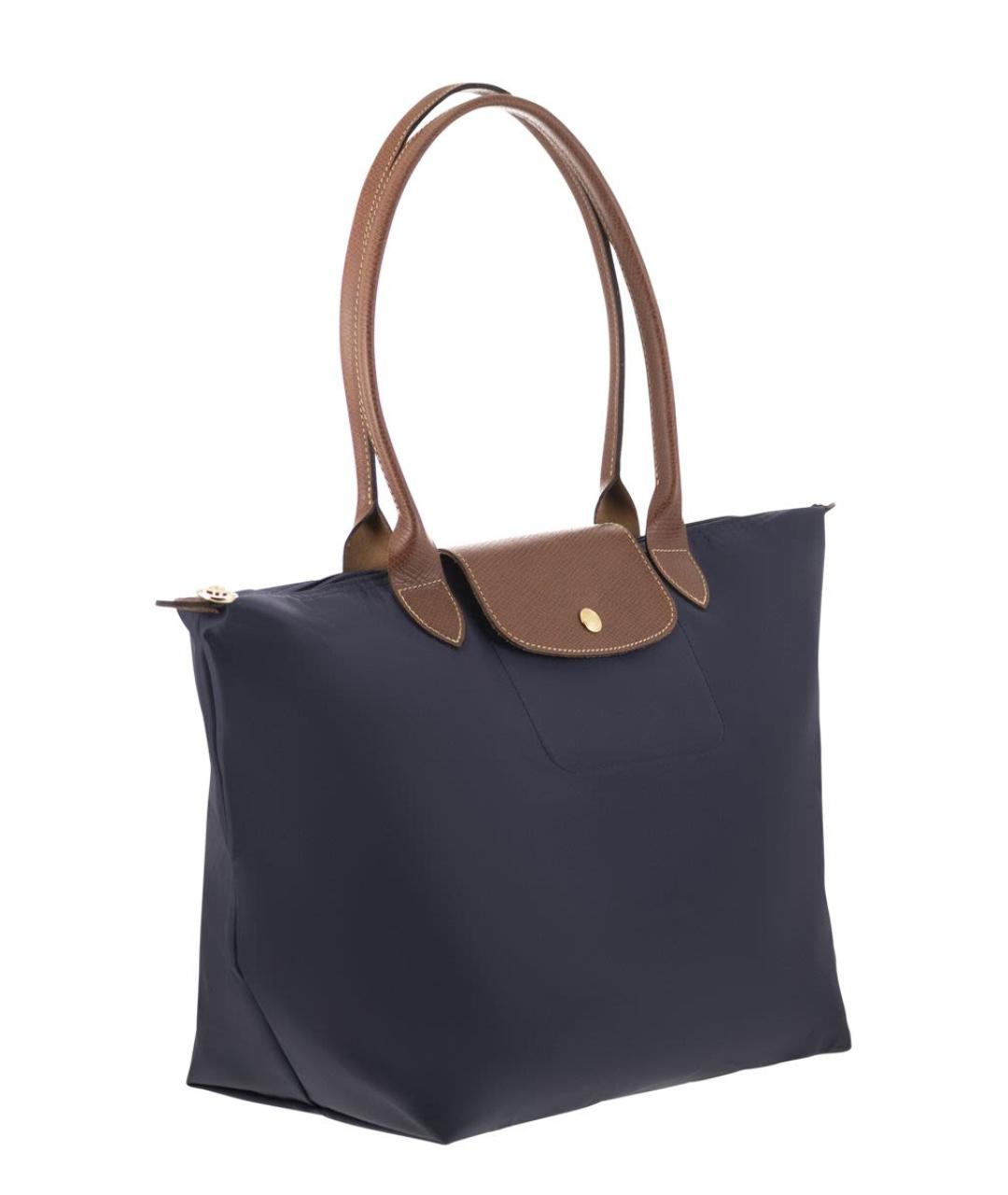LONGCHAMP Темно-синяя тканевая сумка через плечо, фото 4