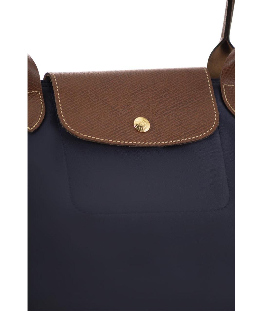 LONGCHAMP Темно-синяя тканевая сумка через плечо, фото 5