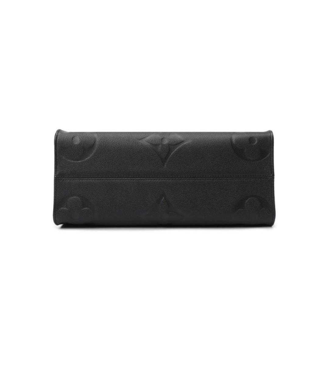 LOUIS VUITTON Черная кожаная сумка тоут, фото 3