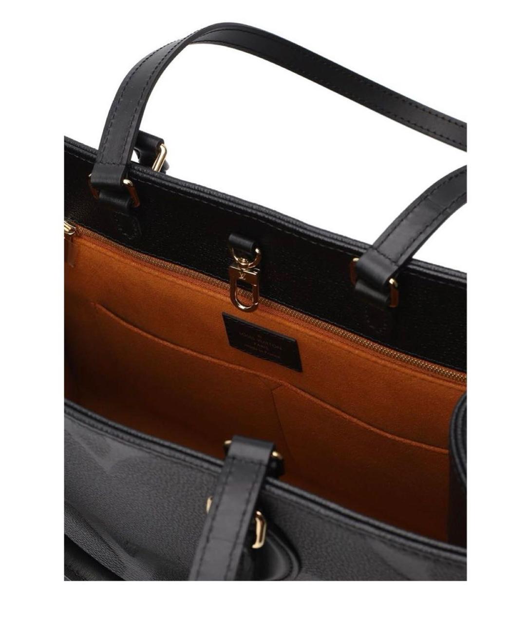 LOUIS VUITTON Черная кожаная сумка тоут, фото 2
