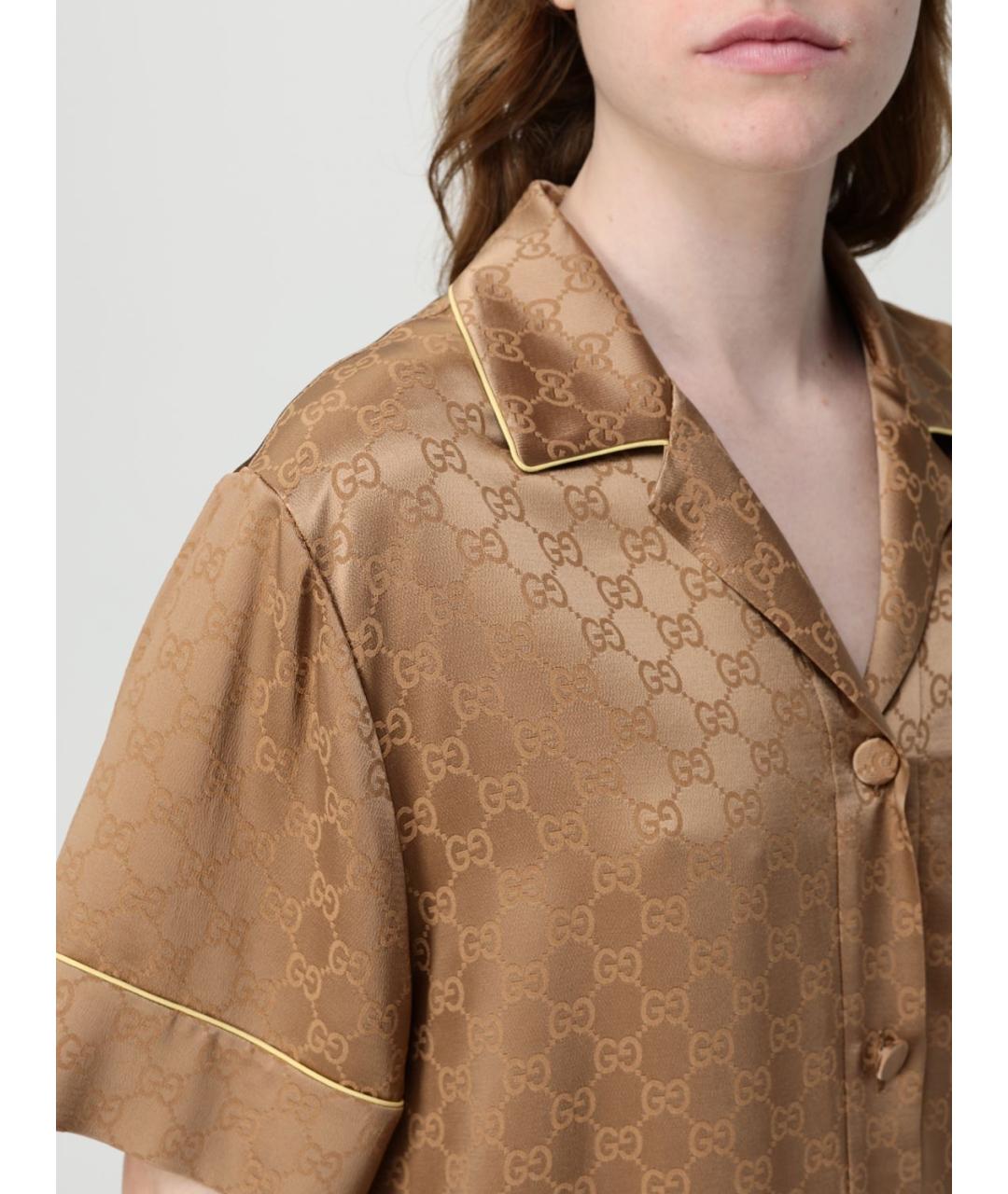 GUCCI Коричневая рубашка, фото 6