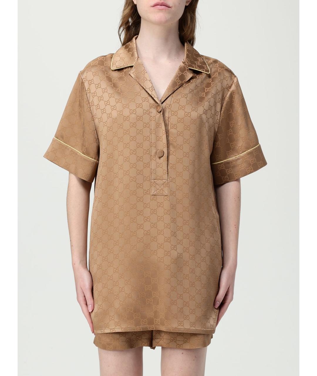 GUCCI Коричневая рубашка, фото 2