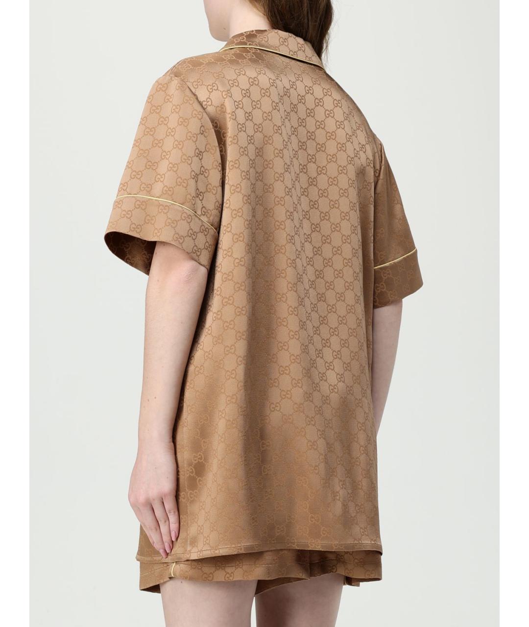 GUCCI Коричневая рубашка, фото 4