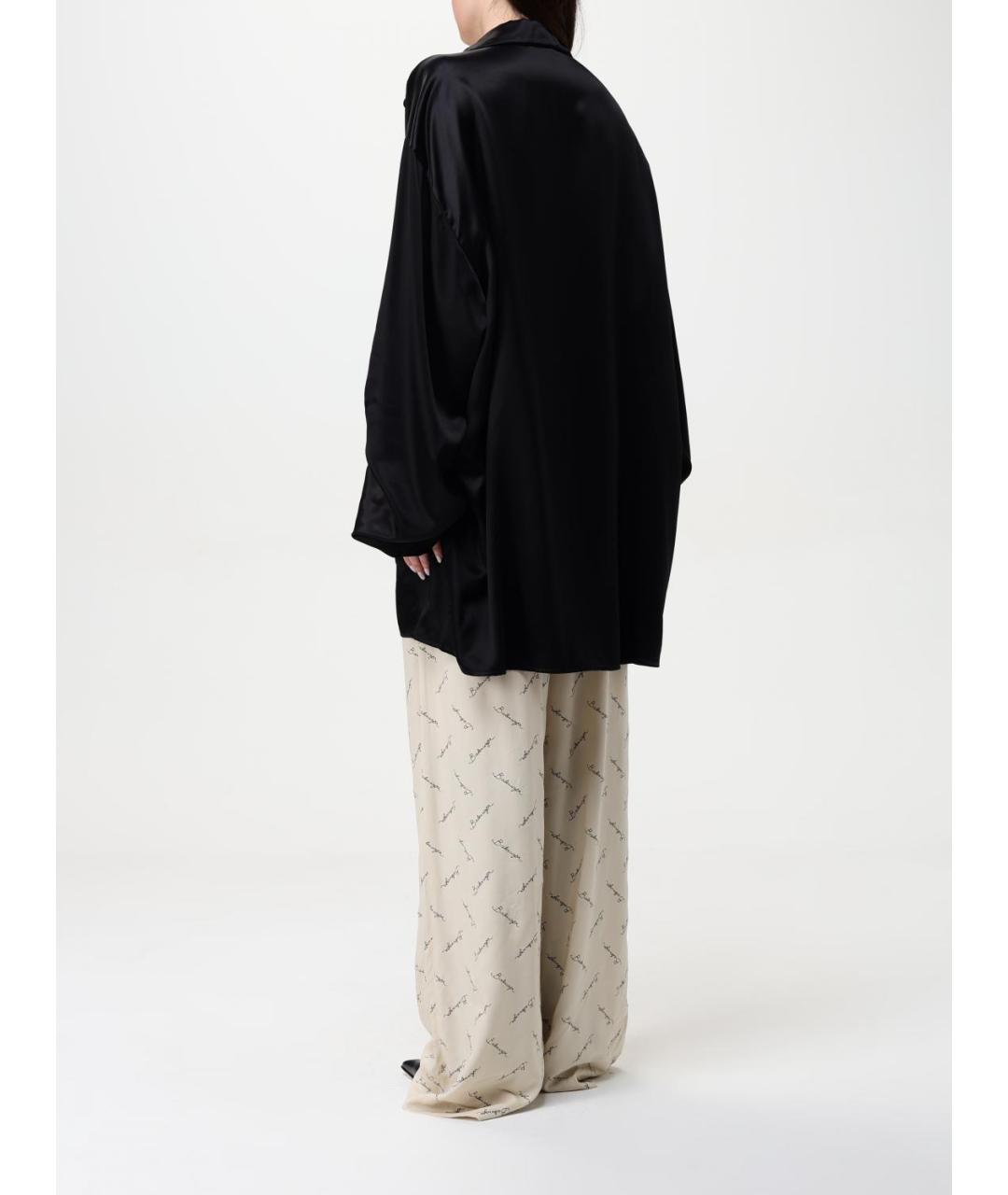 BALENCIAGA Черная вискозная рубашка, фото 3